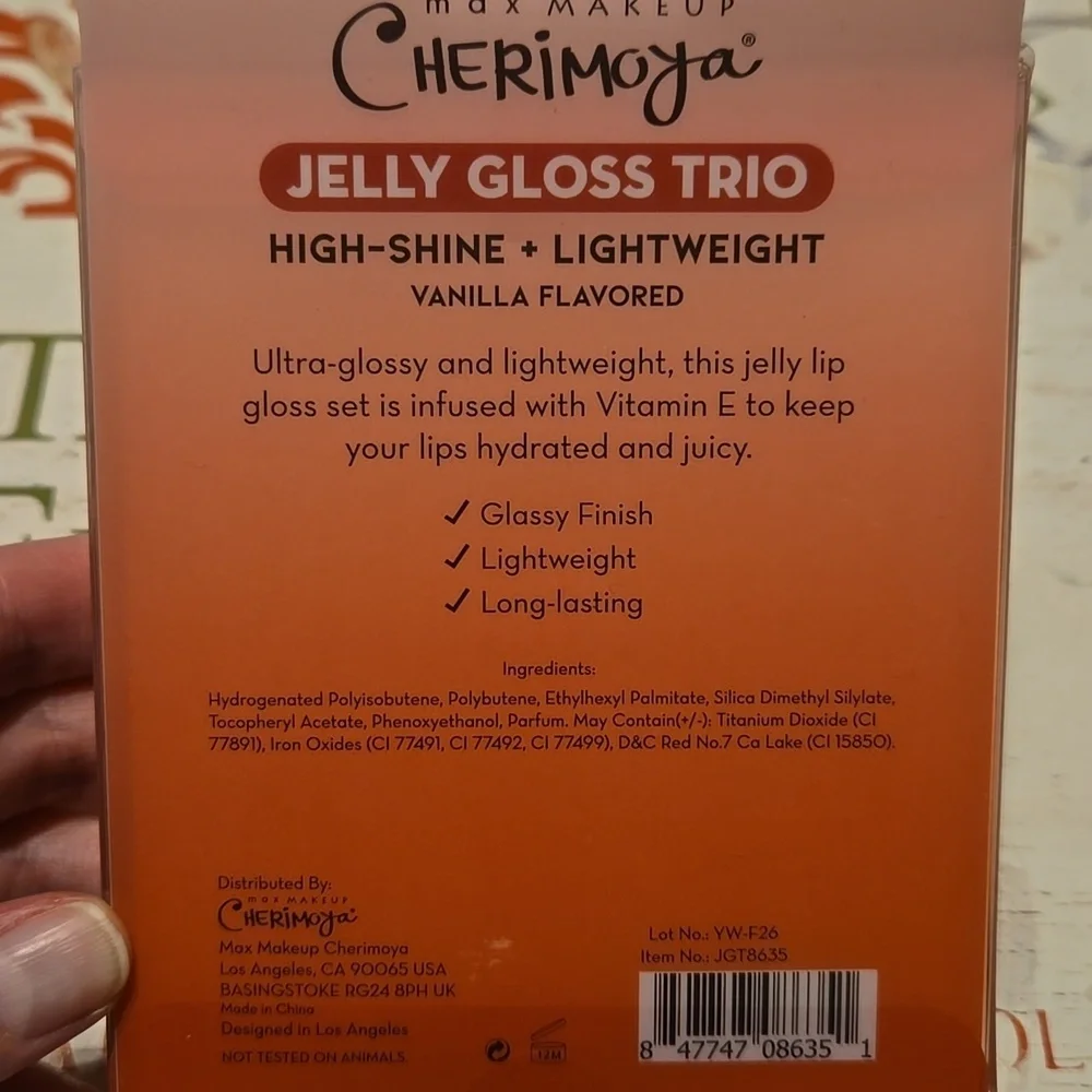 Cherimoya Jelly Gloss Trio - High-Shine Lip Gloss Set